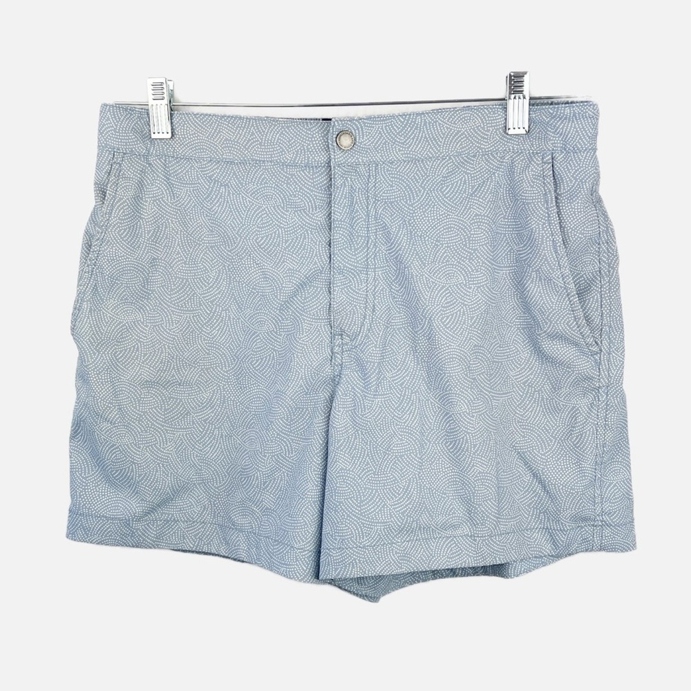 Abercrombie & Fitch Light Blue Patterned Men’s Swim Trunks - XS Swim Shorts